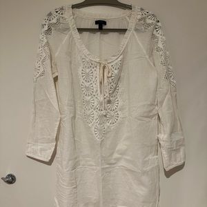 J. Crew White Lace Swim Coverup